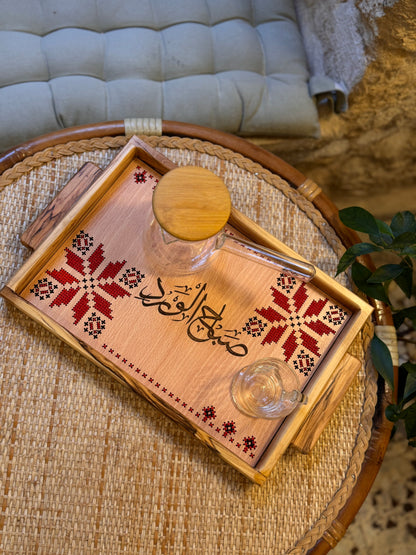 “ A morning filled with roses” tray - صباح الورد