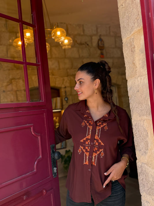 Gaza panel shirt