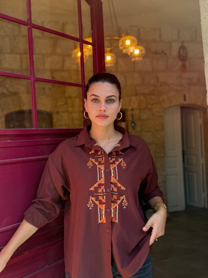 Gaza panel shirt