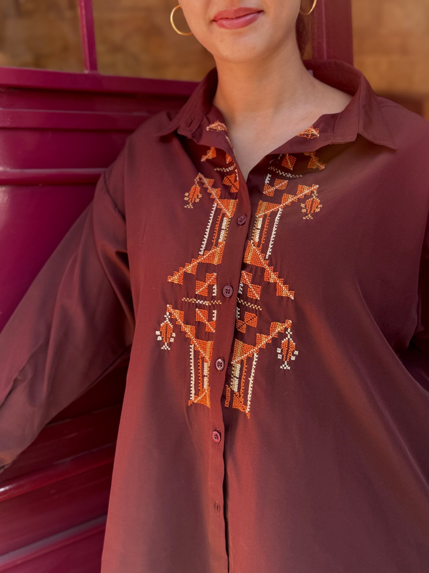 Gaza panel shirt