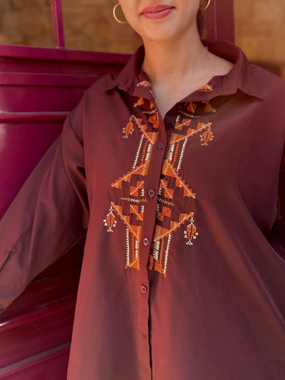 Gaza panel shirt
