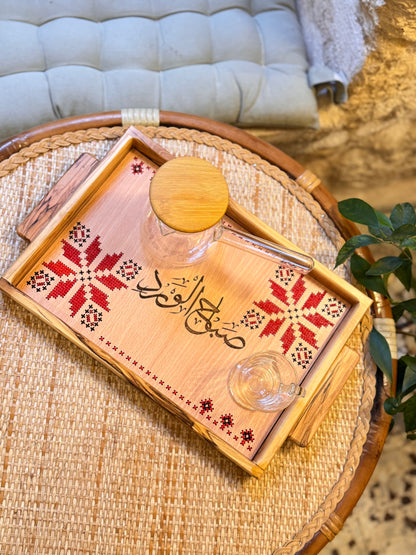 “ A morning filled with roses” tray - صباح الورد