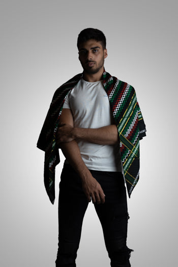 Palestinian flag-themed keffiyeh